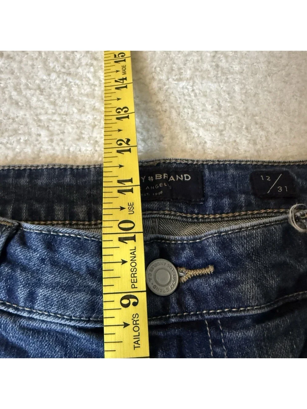 Lucky Brand The Roll Up Women’s Size 12/31 Denim Jean Shorts Blue Stretch